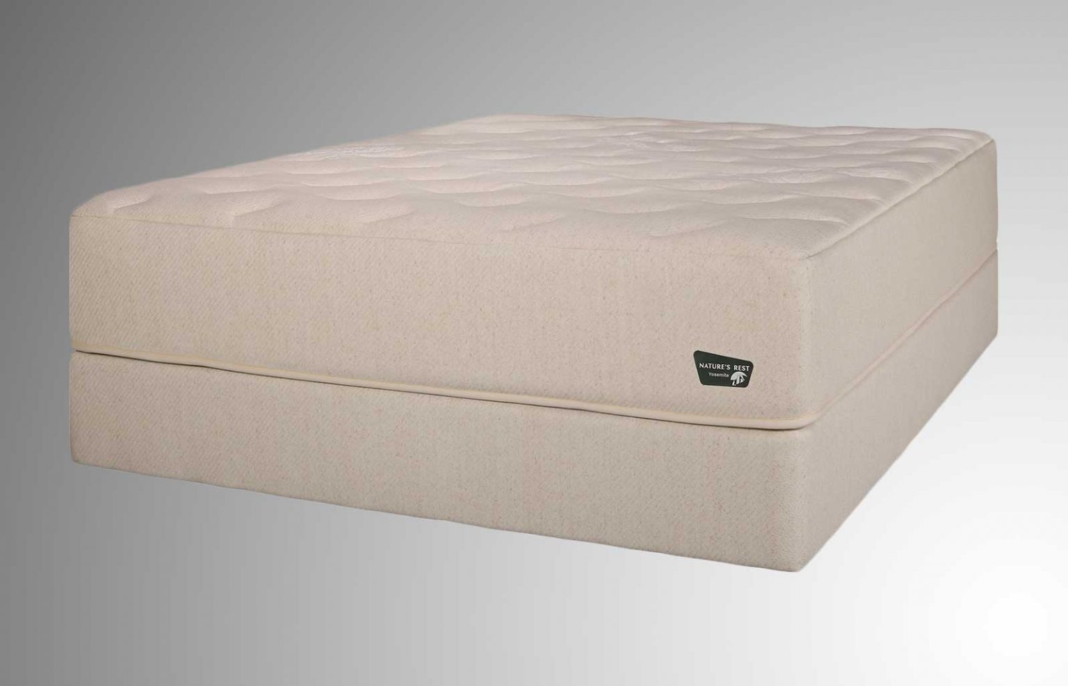 Nature's Rest FM-PL Mattress and Foundation Angle View